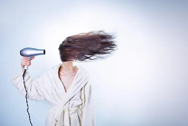 woman, hair drying, girl, female, model, adult, brunette, hair, studio photography, hairstyling, hair dryer, morning, robe, blow dryer, long hair, hair, hair, hair, hair, hair. Salon blow dry checklist for inspection, moisture, heat, airflow, tension and product control