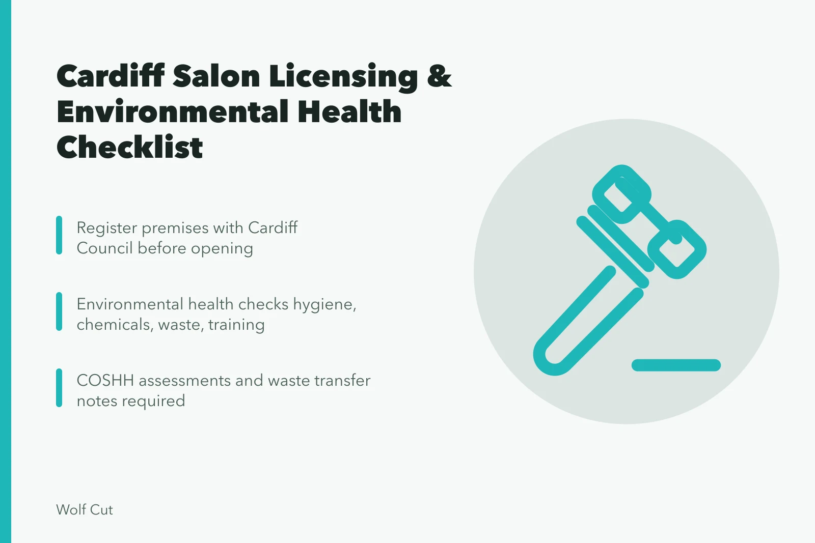 Cardiff salon licensing and environmental health compliance checklist. Cardiff salon rules, a checklist for licensing and environmental health