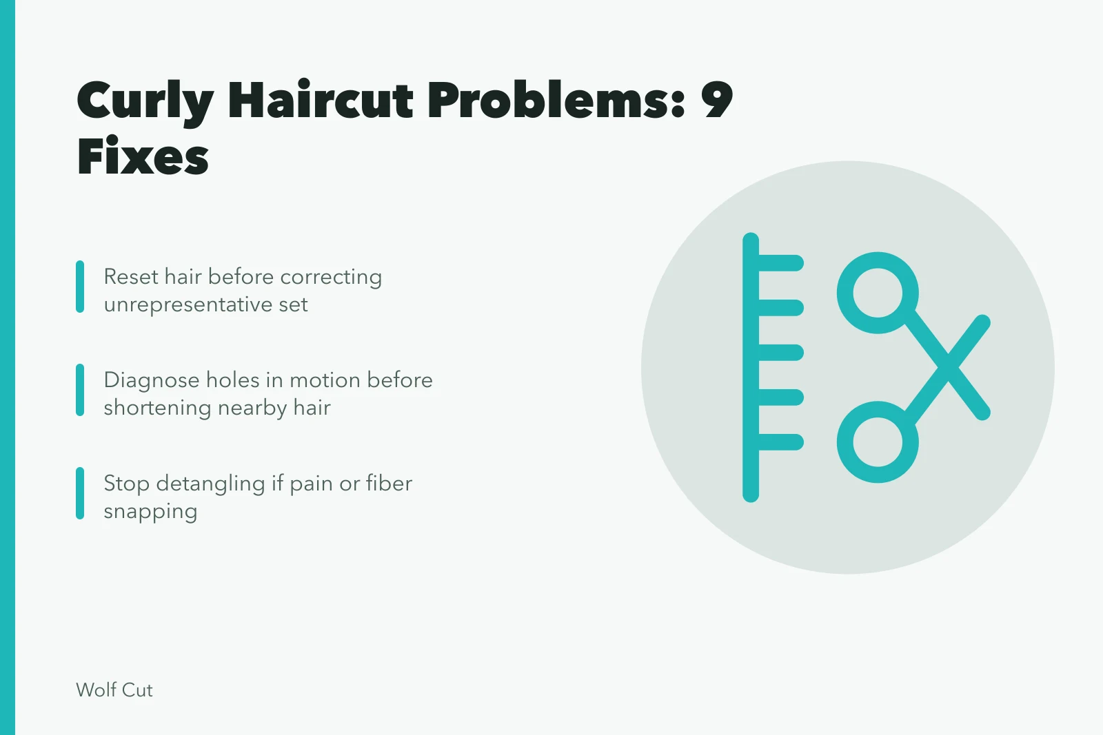 Curly haircut problems: shrinkage, holes, tangles, shape collapse, correction checkpoints. 9 pointers on curly haircut problems that hold up