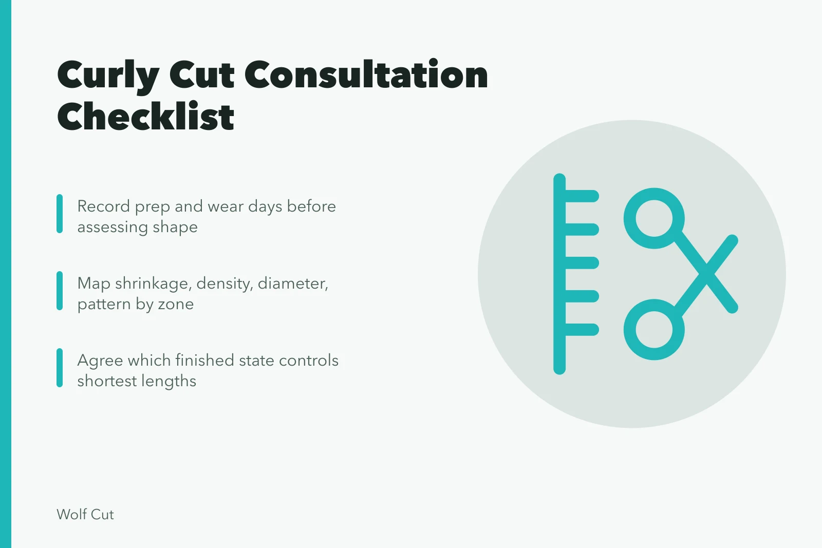 Checklist for curly haircut consultation covering shrinkage, density, and pattern zones. Curly haircut consultation and shrinkage checklist (2027 update)