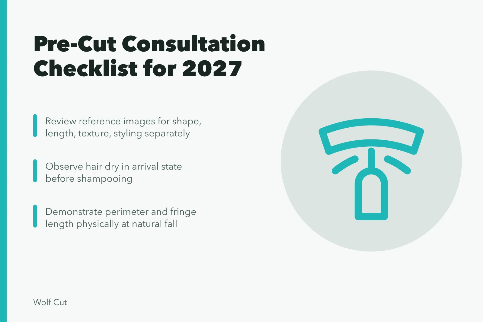 Checklist card for pre-cut consultation and design agreement steps. Pre-cut consultation and design-plan checklist for 2027