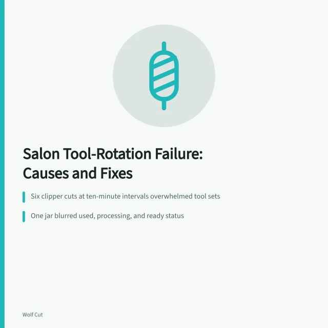 Salon tool rotation failure case: capacity, layout, and timing fixes. Fixing a salon tool-rotation failure: a worked case, in plain terms