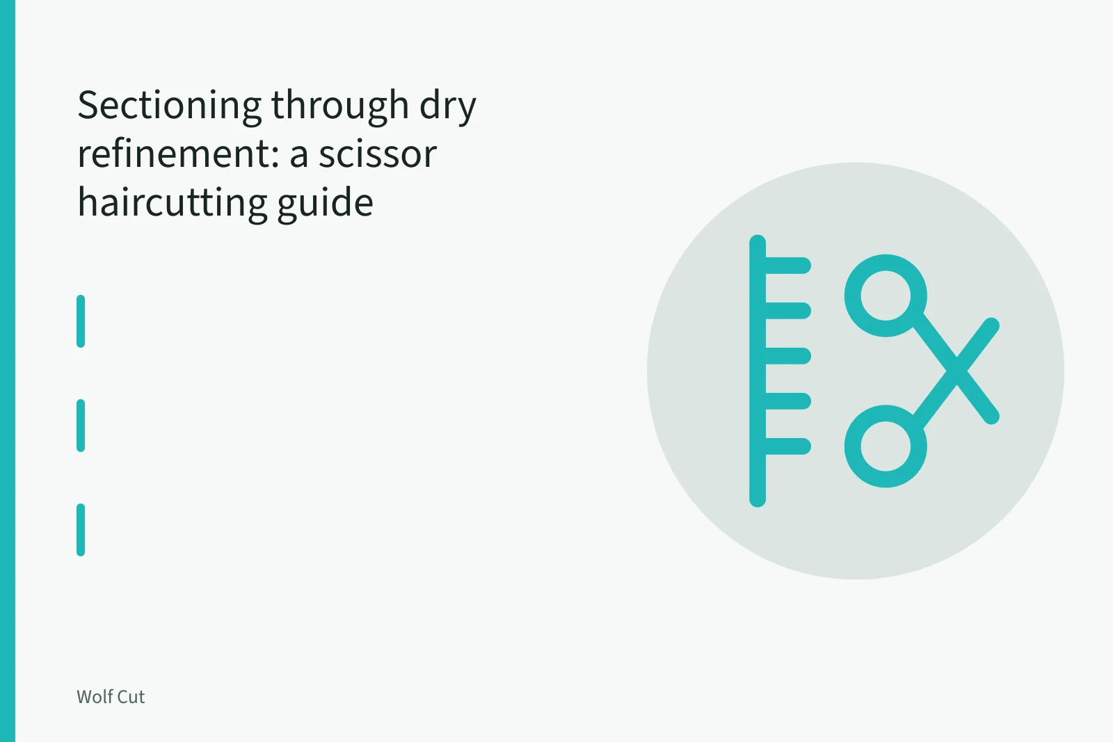 Scissors and comb sectioning dry hair for a precision scissor haircut. Sectioning through dry refinement: a scissor haircutting guide