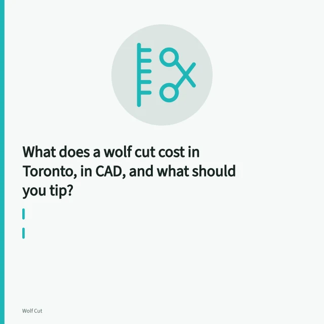Scissors and razor shaping a layered wolf cut haircut. What does a wolf cut cost in Toronto, in CAD, and what should you tip?