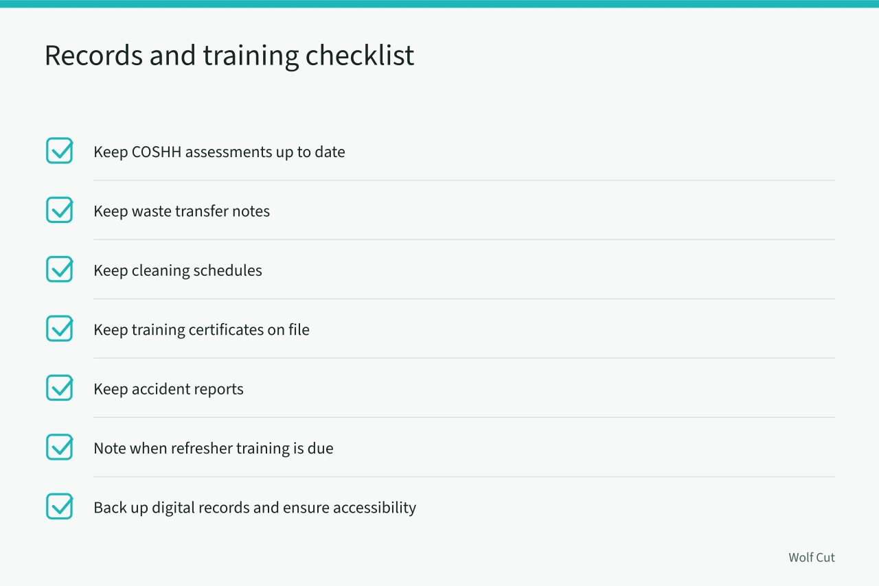 Checklist of records and training to keep for Cardiff salon inspections (Cardiff salon rules, a checklist for licensing and environmental health)