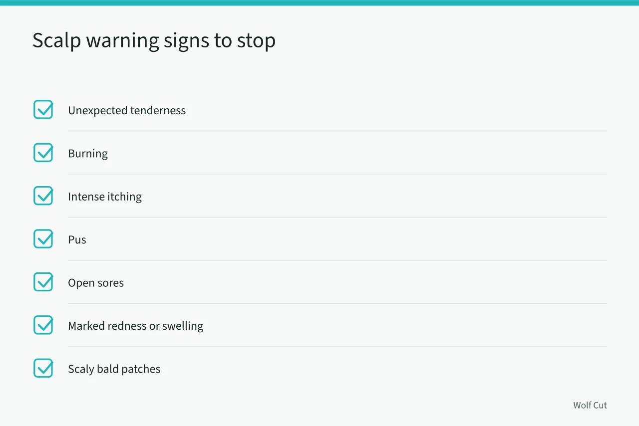 Checklist of scalp warning signs that require stopping service (Nine planning problems that surface before the scissors even open)