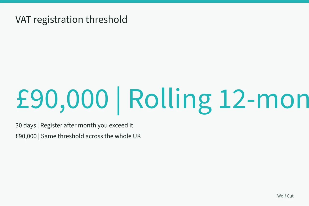 VAT registration threshold figure of £90,000 with 30-day deadline (How HMRC self-assessment and VAT rules apply to UK mobile hairdressers)